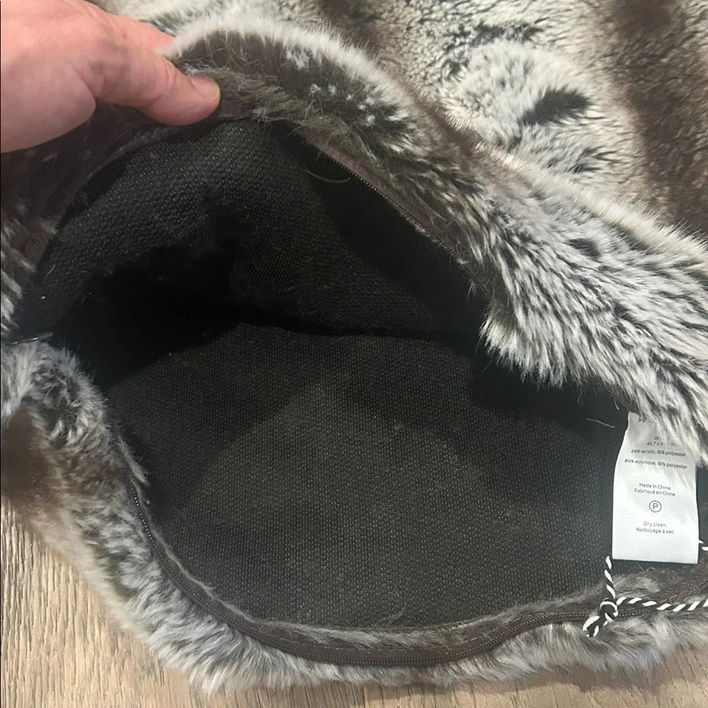 West Elm Faux Fur Ombre Pillow Cover
